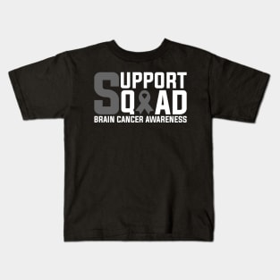 Brain Cancer Awareness Support Squad Brain Tumor Kids T-Shirt